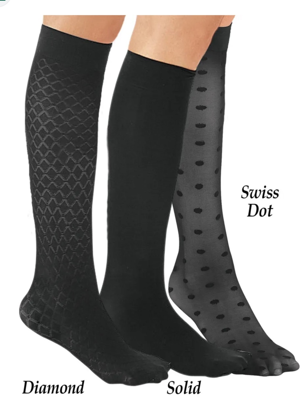CIDER Stylish Compression 3 Pack Knee Highs Socks
